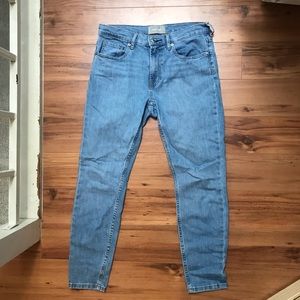 Everlane high rise skinny ankle length light blue